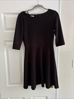 Classic Black Fit-and-Flare Dress, Donna Morgan Size 8